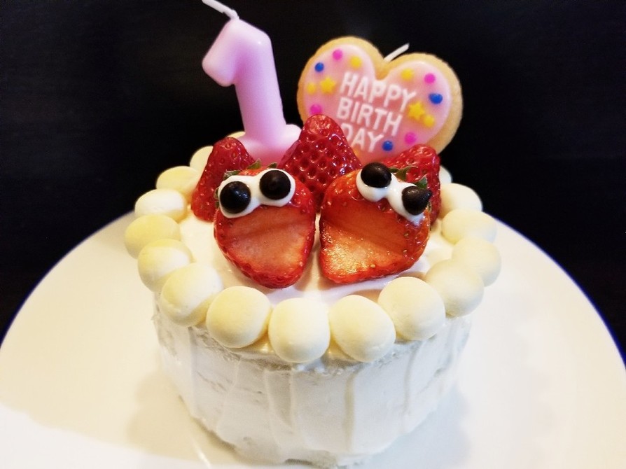離乳食☆一歳の誕生日ケーキ☆の画像