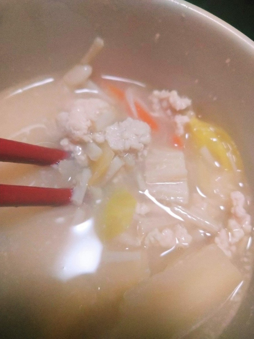 身体ポカポカ豆乳味噌スープの画像