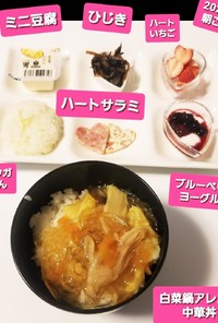 白菜鍋(醤油編)アレンジ中華丼&添え物♡