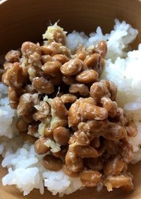 納豆と姜葱醤のご飯（業務スーパー）