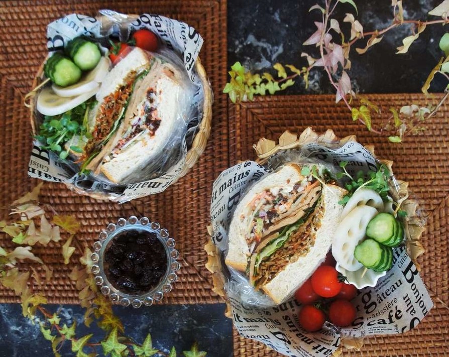 レーズン野菜サルサバインミーサンドイッチの画像