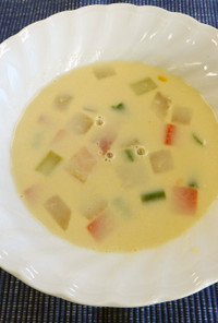 かぶの豆乳味噌スープ