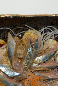 秋刀魚と茄子のカルパッチョ