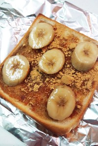 朝食に♡黒蜜きな粉バナナトースト♡