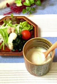 白だしで簡単☆塩麹&豆腐のノンオイルドレ