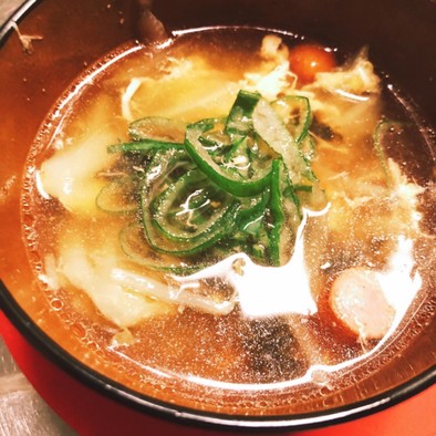 オイスターソースと鶏ガラ野菜のスープの写真