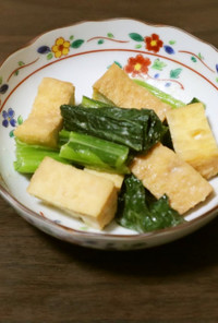 こまつなとあげのみそに★神戸市学校給食