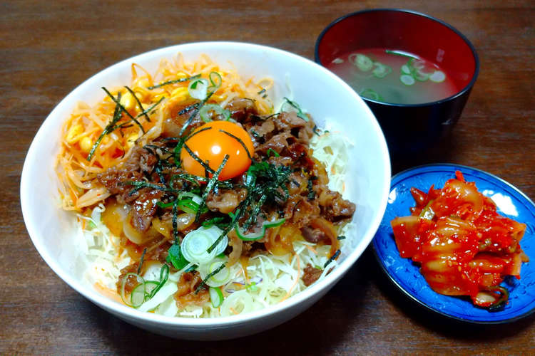 簡単 手作りダレの牛焼肉丼 レシピ 作り方 By チャンコ ラボ クックパッド 簡単おいしいみんなのレシピが352万品