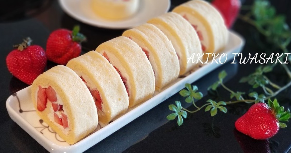 綺麗になれちゃう 苺ロールケーキ レシピ 作り方 By Akikoiwsk クックパッド 簡単おいしいみんなのレシピが353万品