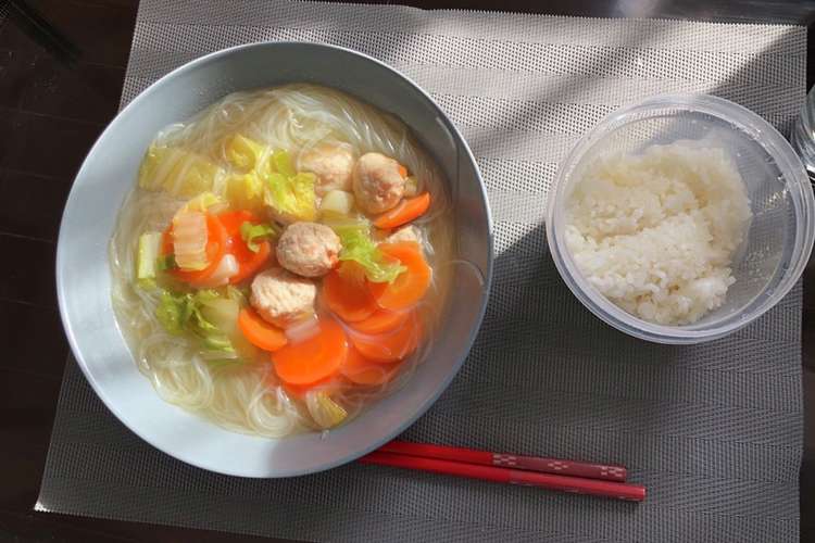 受験生の夜食にも 具沢山春雨スープ レシピ 作り方 By Satoppu22 クックパッド 簡単おいしいみんなのレシピが360万品