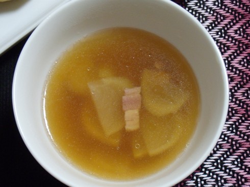 かぶとベーコンのスープの画像