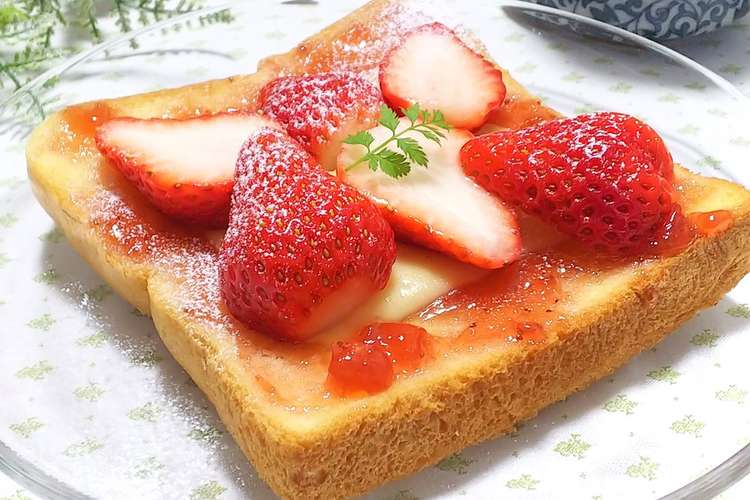 ダブルいちごトースト 時々チーズ レシピ 作り方 By もへほっぺ クックパッド