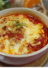 時短❗簡単❗️サバ缶のトマトチーズ焼き