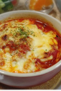 時短❗簡単❗️サバ缶のトマトチーズ焼き