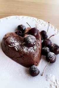 バレンタイン　チックピーのビーガンケーキ