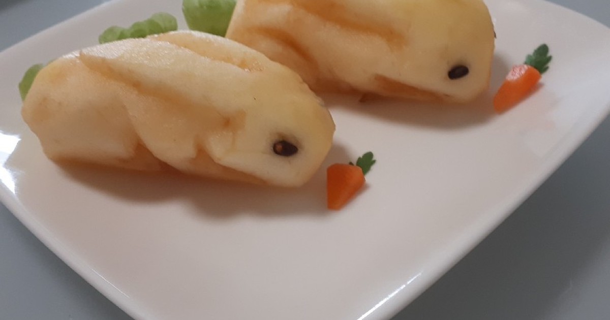 リアルうさぎりんご飾切り お花見弁当に レシピ 作り方 By テレワーク男 クックパッド 簡単おいしいみんなのレシピが357万品