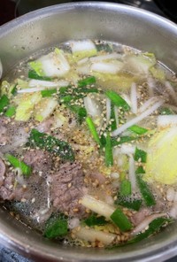 超簡単　牛肉と白菜のスープ　韓国風