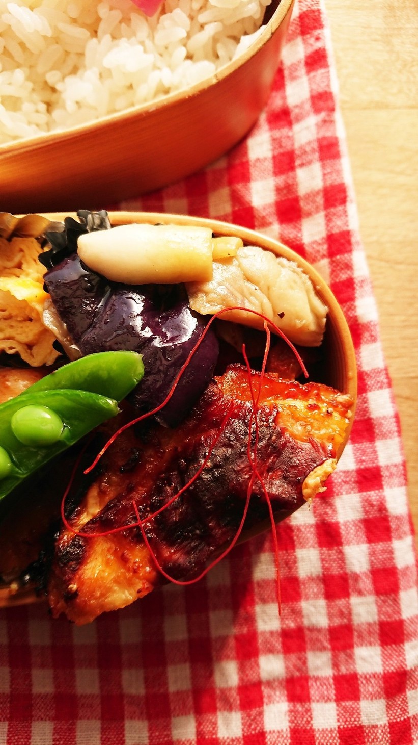 お弁当★常備菜レンジで茄子とキノコマリネの画像