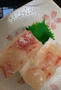 鯛の昆布〆と鯛の押し寿司