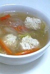 ヘルシー☆白菜と豆腐鶏団子のスープ鍋