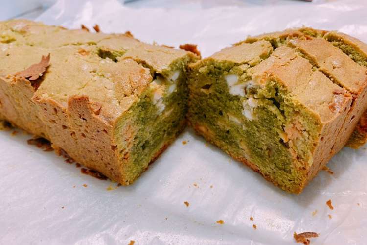 抹茶とホワイトチョコのパウンドケーキ レシピ 作り方 By はらぺこモンスター クックパッド 簡単おいしいみんなのレシピが360万品