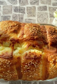 ウズベキスタン♡ママのポテトチーズパン