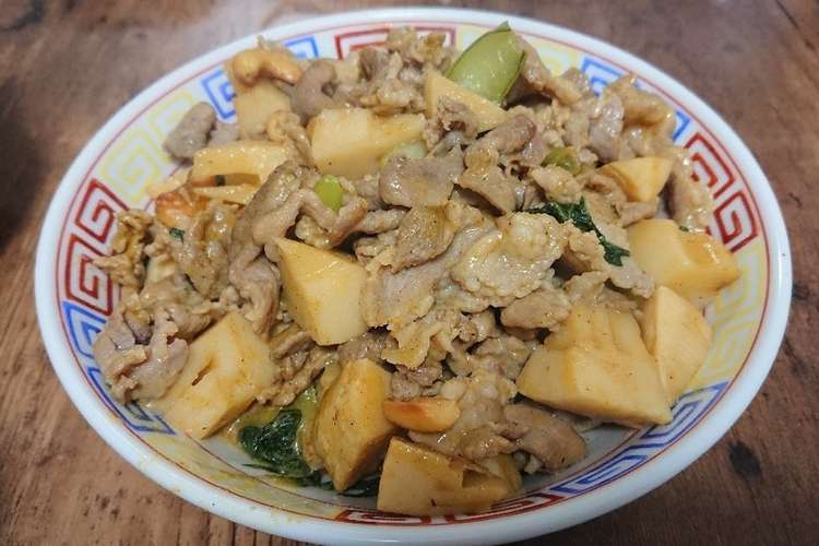 豚肉とたけのこのカレー味炒め レシピ 作り方 By Bandereas クックパッド 簡単おいしいみんなのレシピが357万品