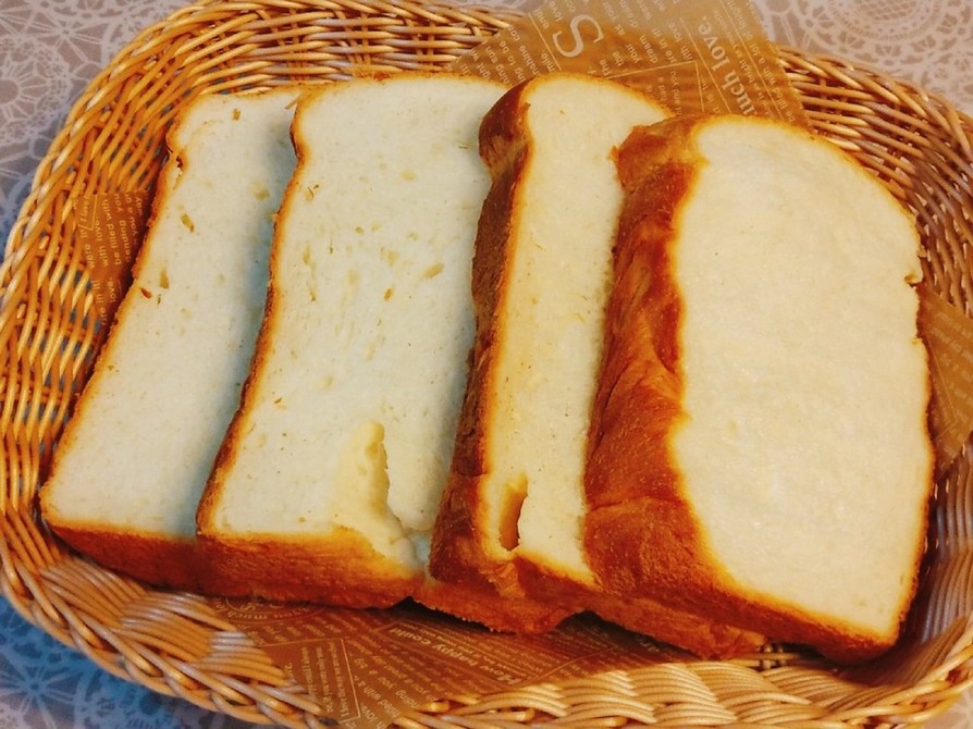 HBで☆しっとりふんわり甘めの食パンの画像