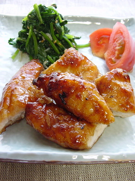 鶏ささみの焼き鳥風。