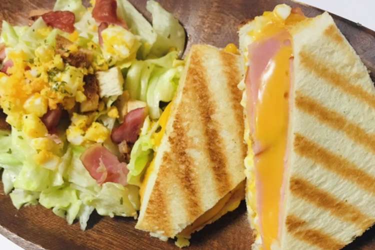オシャレブランチ ホットサンド シーザー レシピ 作り方 By Millalan クックパッド 簡単おいしいみんなのレシピが358万品