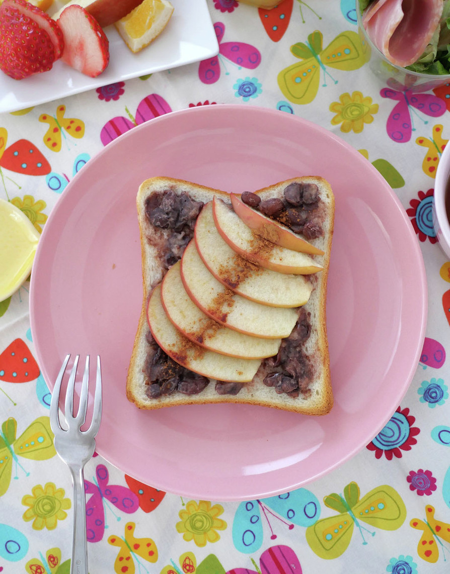 あんリンゴの冷凍作りおきトーストの画像