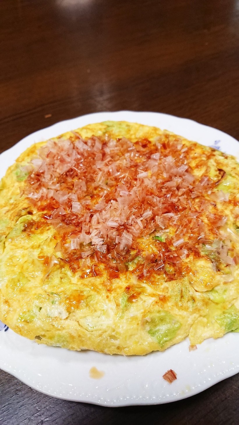 ダイエット☆おかか香る春キャベツの卵焼きの画像