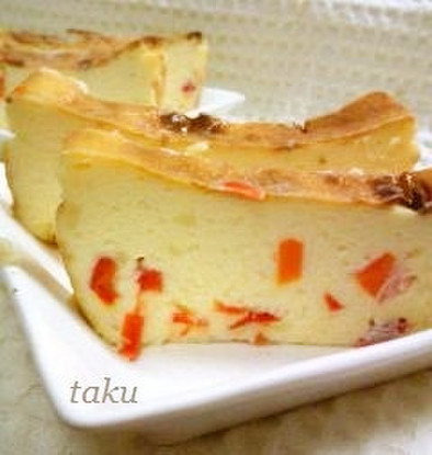 ジャガイモ＆パプリカの豆乳チーズケーキの写真