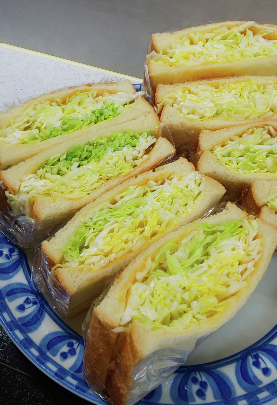 キャベツのサンドイッチの画像