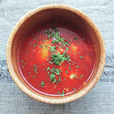 ヨーグルトでトマトスープ（ダイエット）の写真