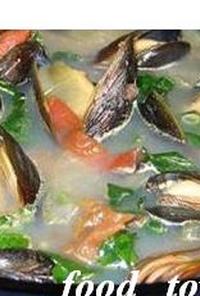 貝のワイン鍋❤スープが美味〆はPASTA