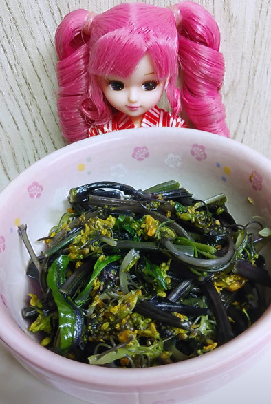 リカちゃん♡紅菜苔の炊いたん(白醤油)の写真