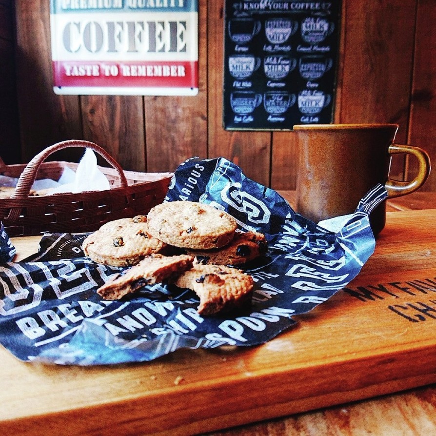 おうちカフェ★レーズンとナッツのクッキーの画像