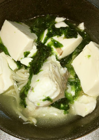 鯛と豆腐とあおさの潮煮