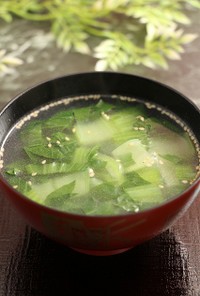 簡単！青梗菜の中華スープ