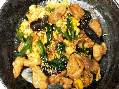 青椒肉絲風♪鶏とふわふわ卵の中華炒めの写真