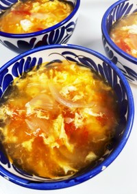 トマトと玉子の中華スープ