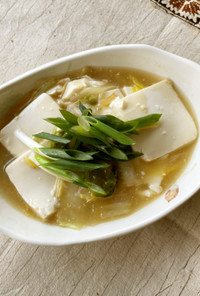 「減らソルト」豆腐と白菜のとろみ生姜煮