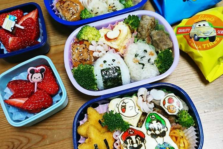 遠足すみっこぐらし マリオ キャラ弁 レシピ 作り方 By Sa Ya Mama クックパッド 簡単おいしいみんなのレシピが360万品