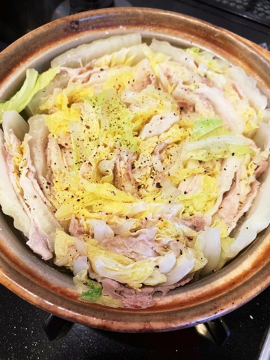 簡単白菜と豚肉のぽかぽかミルフィーユ鍋の写真