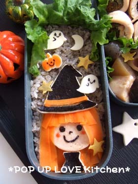 ★ハロウィンキャラ弁☆魔女っ子 *Ym*