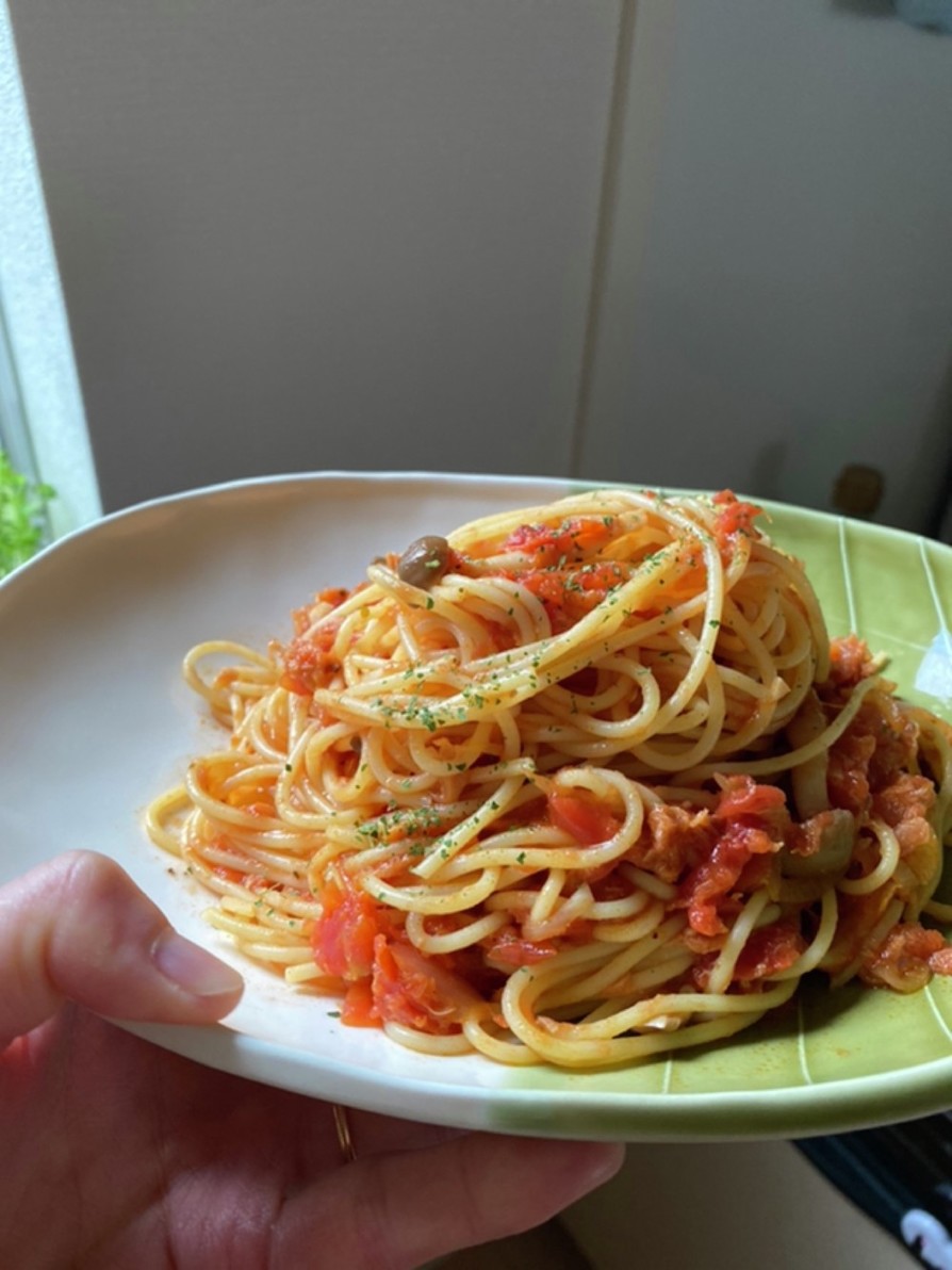 【離乳食にも】ツナとトマトのパスタの画像