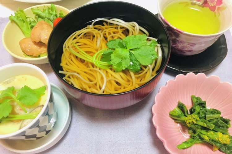 今日の夕飯は簡単かけうどんで春晩ご飯 レシピ 作り方 By 体裁よく クックパッド 簡単おいしいみんなのレシピが350万品