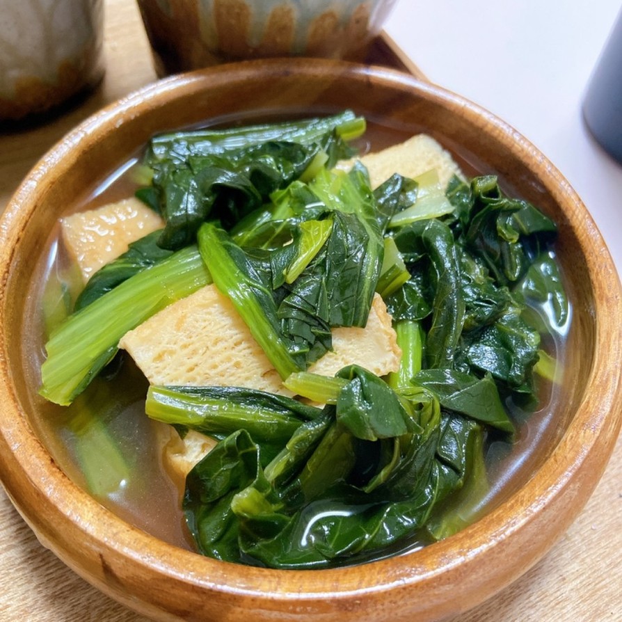小松菜と厚揚げの煮物の画像