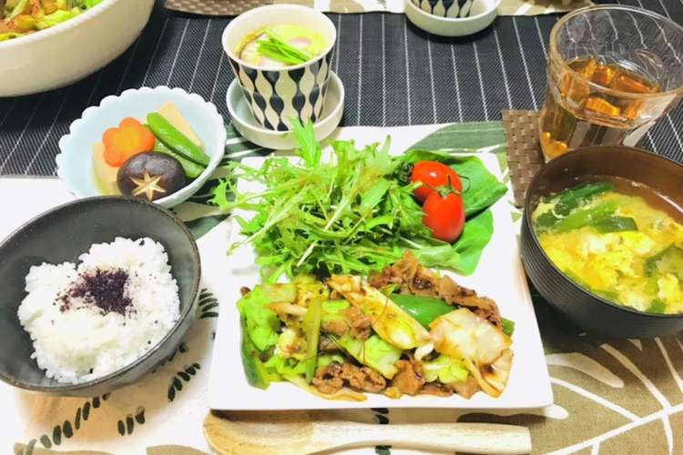 今日の夕飯のおかずは回鍋肉メインの献立 レシピ 作り方 By 体裁よく クックパッド 簡単おいしいみんなのレシピが376万品